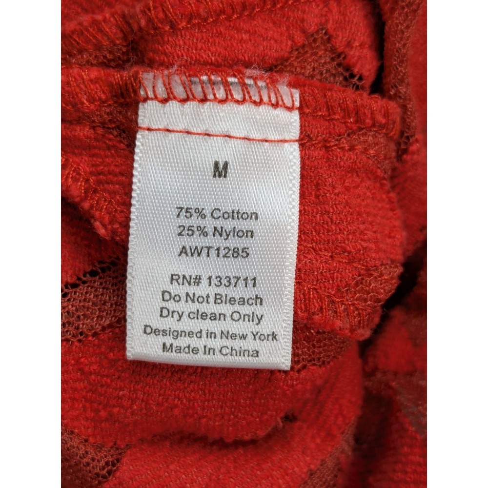 Anthropologie Rust Red Sheer Textured Kimono Tunic - Picture 6 of 9
